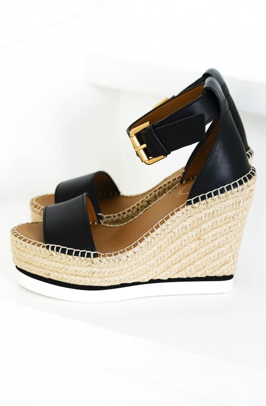 See By Chloé - Glyn Espadrille Wedge SB26152 - Black