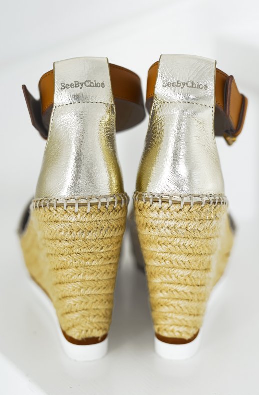 See by Chloé - Glyn Espadrille Wedge -Gold