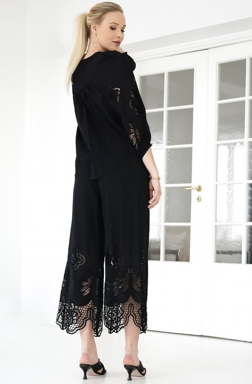 See by Chloé - Wide Pant With Lace - Black