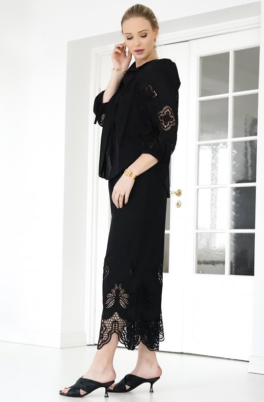 See by Chloé - Wide Pant With Lace - Black