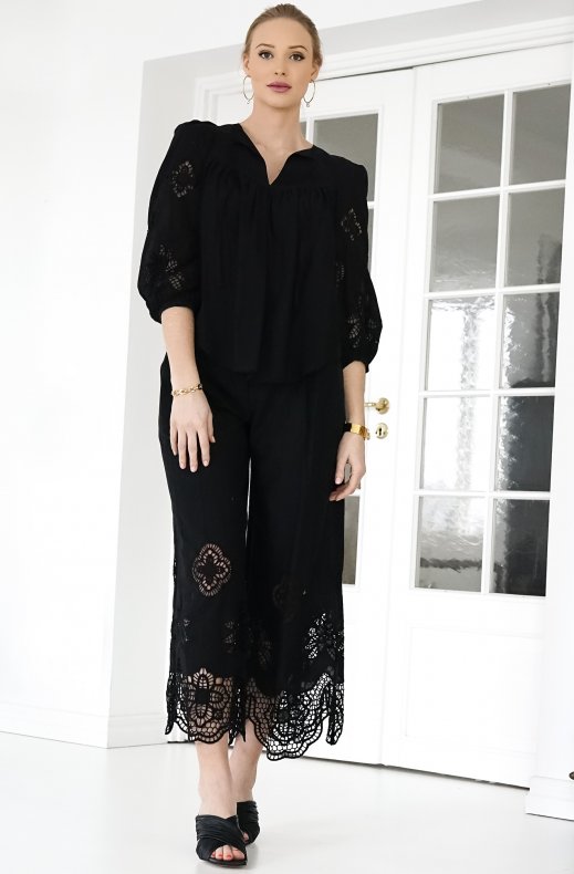 See by Chloé - Wide Pant With Lace - Black