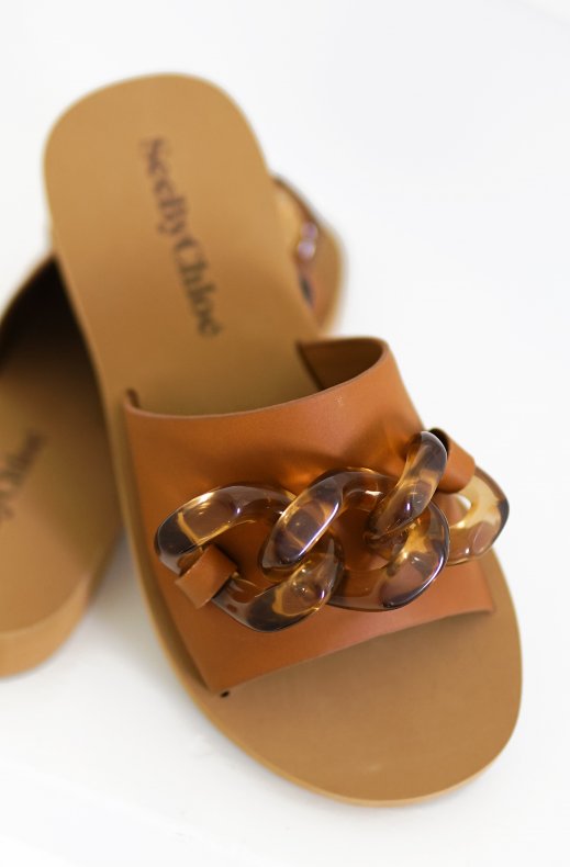 See by Chloé - Sandal with Chanin - SB38092A - Natural