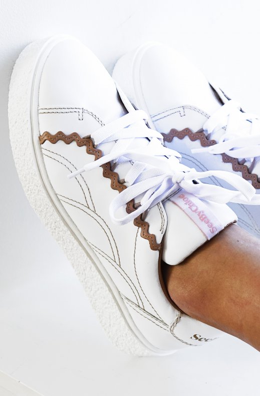 See by Chloé - Sneaker Calf White Nude SB36001A