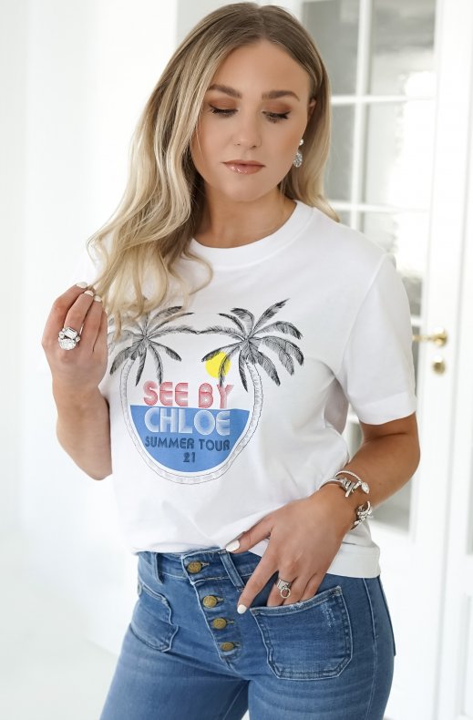 See by Chloé - Palm T-shirt - White