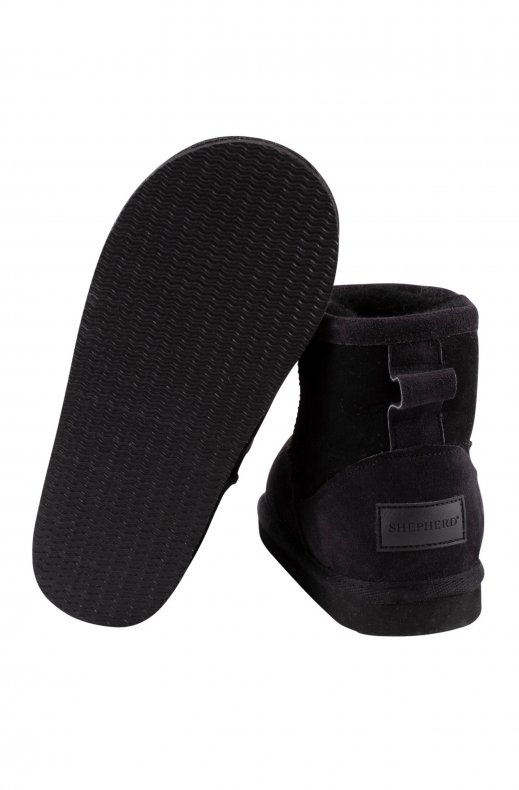 Shepherd of Sweden - Dam Laura Ankelhöga Fårskinnsboots Svart