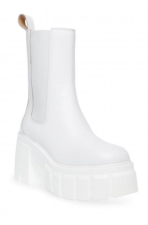 Steve Madden - Ballistic Bootie White Leather