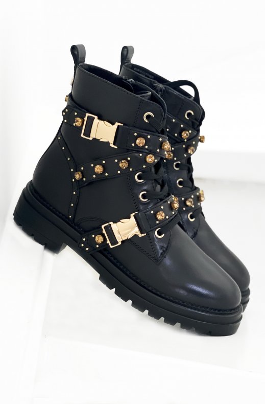 STEVE MADDEN – INDRA BOOTS BLACK GOLD
