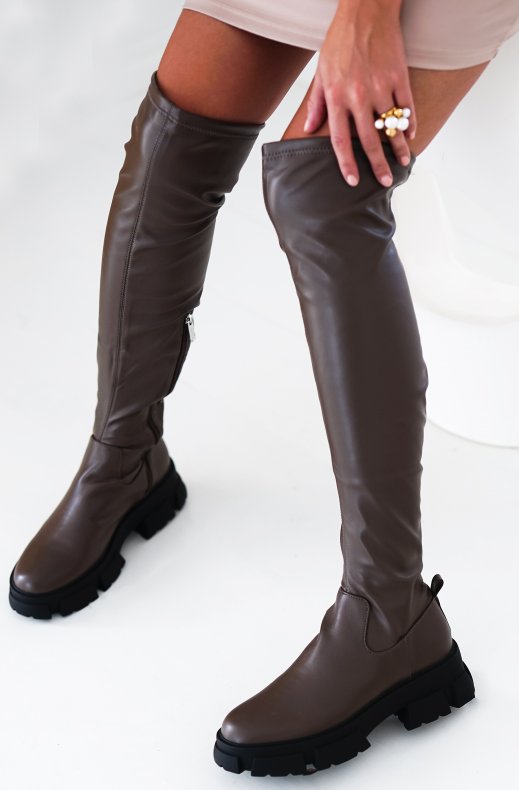 Steve Madden - Riveredge Boot Dark Taupe