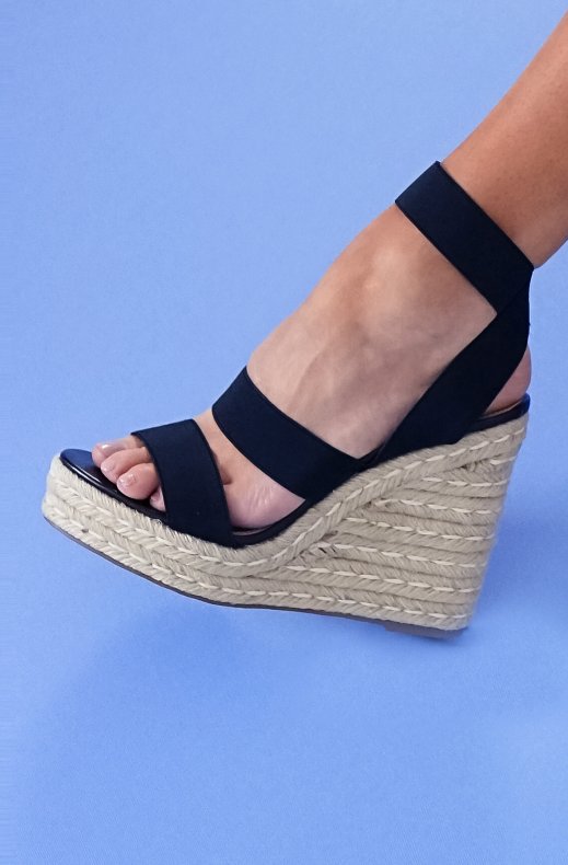 Steve Madden - Shimmy Wedge Sandal Black