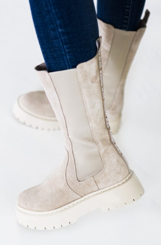 Steve Madden - Vivianne Boot Beige Suede