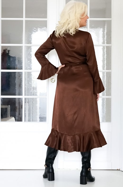 Blond Hour <3 Susanne Nordström - The Perfect Wrap Dress viscos - Chocolate