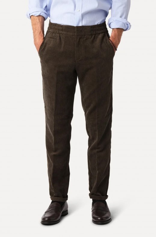 Less Worries - Tech Cord Pants - Chocolate