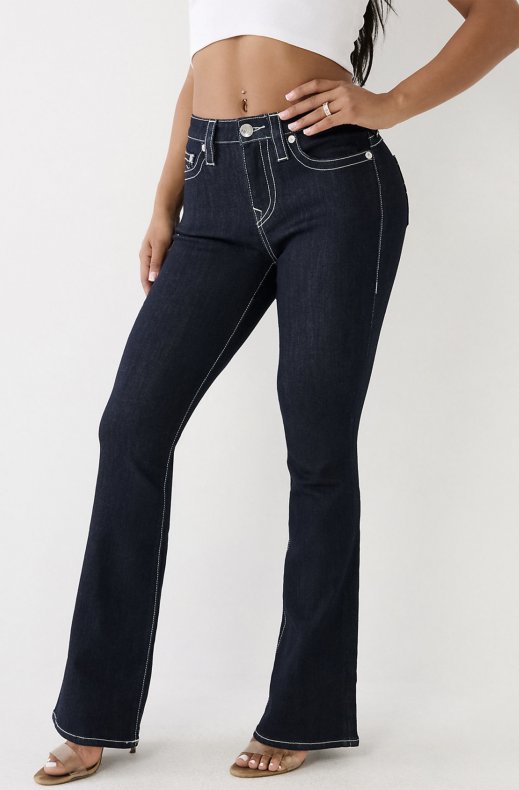 True Religion - Becca Mid Rise Boot Cut - Body Rinse