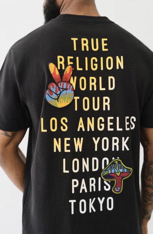 True Religion - Patch Short Sleeve Tee - Black