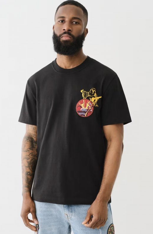 True Religion - Patch Short Sleeve Tee - Black