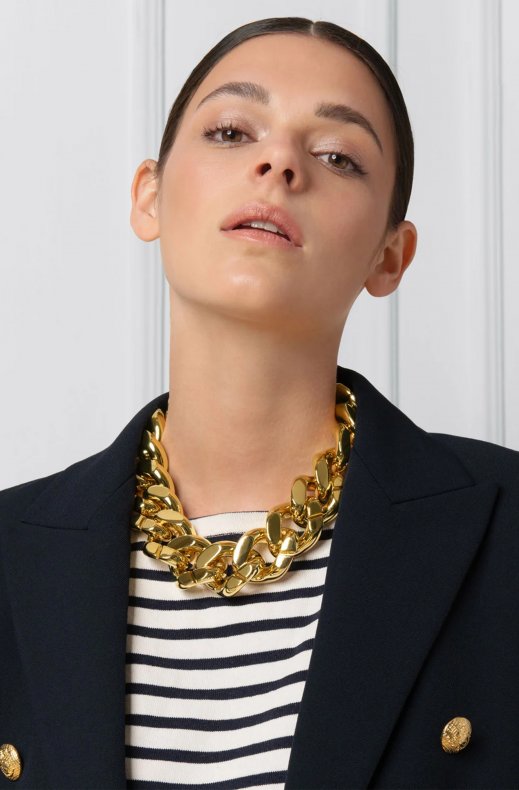 Vanessa Baroli - Big flat Chain necklace VB2040GO - Gold