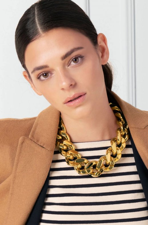 Vanessa Baroli - Big flat Chain necklace VB2040GO - Gold