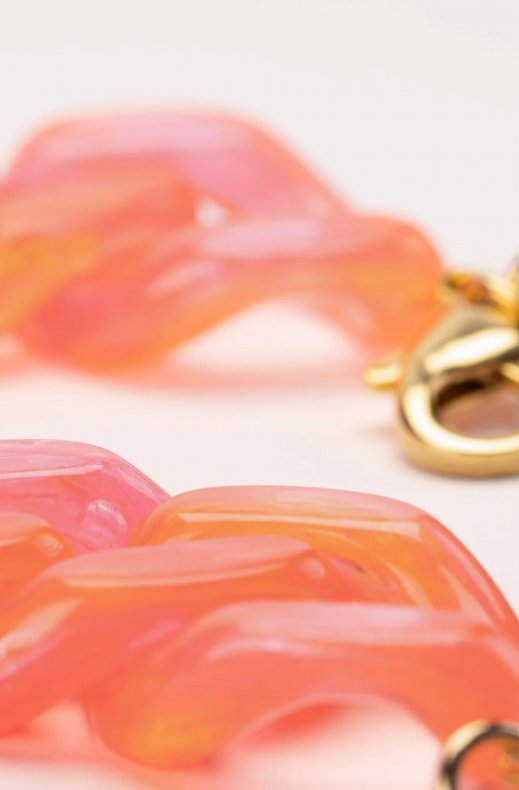 Vanessa Baroni - Flat chain Bracelet - Campari Orange