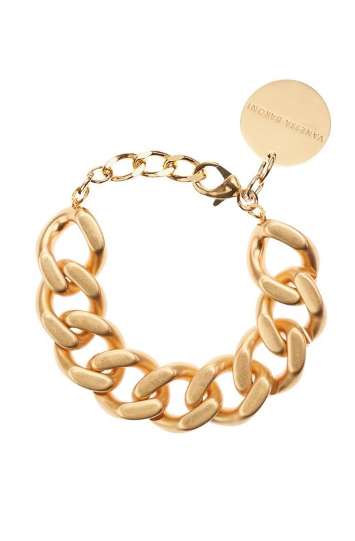 Vanessa Baroni - Flat Chain Braclet - Gold Vintage