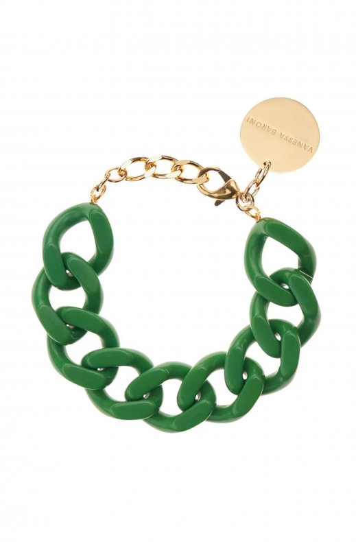 Vanessa Baroni - Flat Chain Bracelet - Green