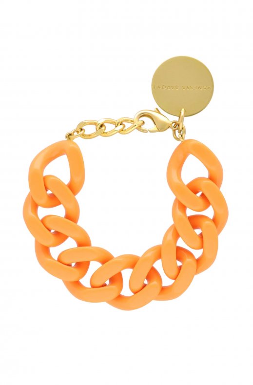 Vanessa Baroni - Flat Chain Bracelet - Light Orange