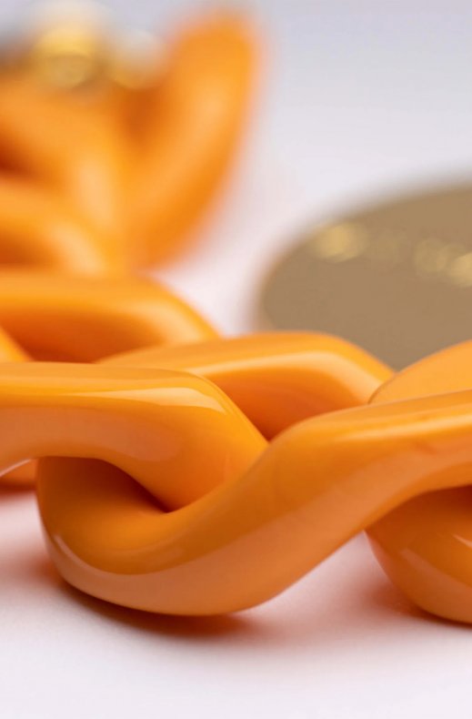 Vanessa Baroni - Flat Chain Bracelet - Light Orange