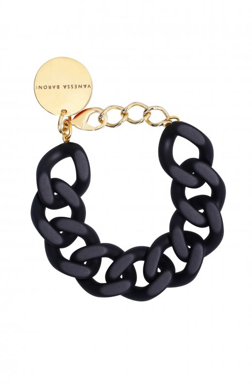 Vanessa Baroni - Flat Chain Braclet - Matte Black