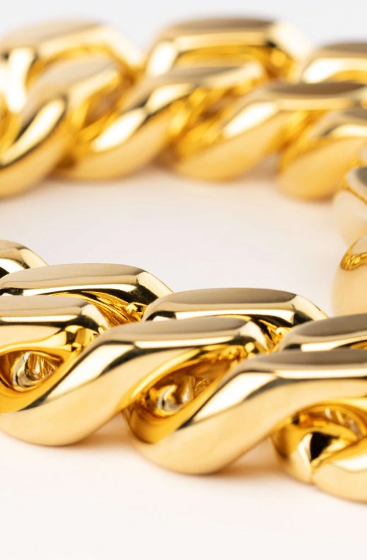 Vanessa Baroni - Flat Chain Necklace - gold