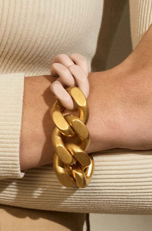 Vanessa Baroni - Great Bracelet 2 color - Gold matt baby rose