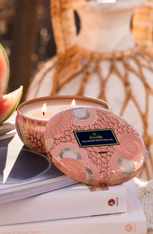 Voluspa - Kalahari Watermelon 3 Wick Decorative Tin