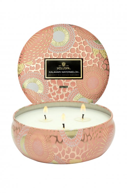 Voluspa - Kalahari Watermelon 3 Wick Decorative Tin