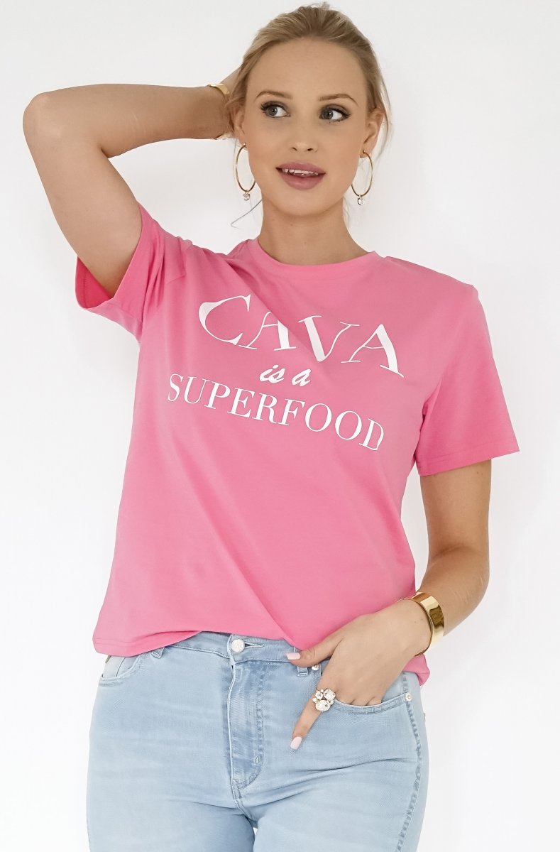 cerise pink t shirt