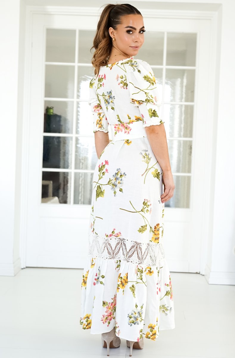 chinese dress ladies byTiMo - Kjoler - Georgette Maxi Dress - Vintage Lilies