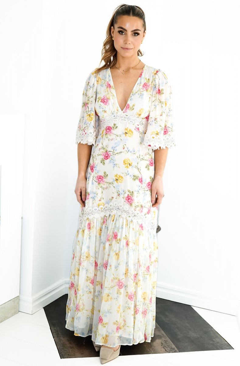 By Timo - Satin Embroidery Dress Daylight Roses